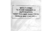 Child Suffocation Warning Packaging And Bags 